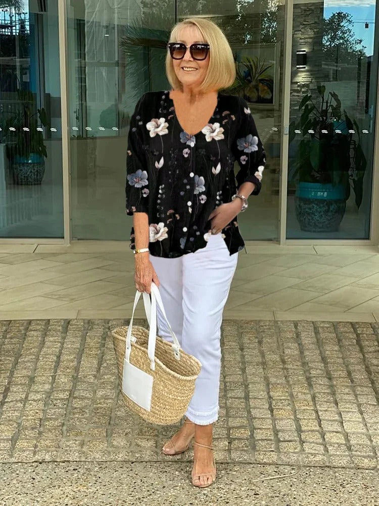 ANITA | ELEGANT FLORAL BLOUSE