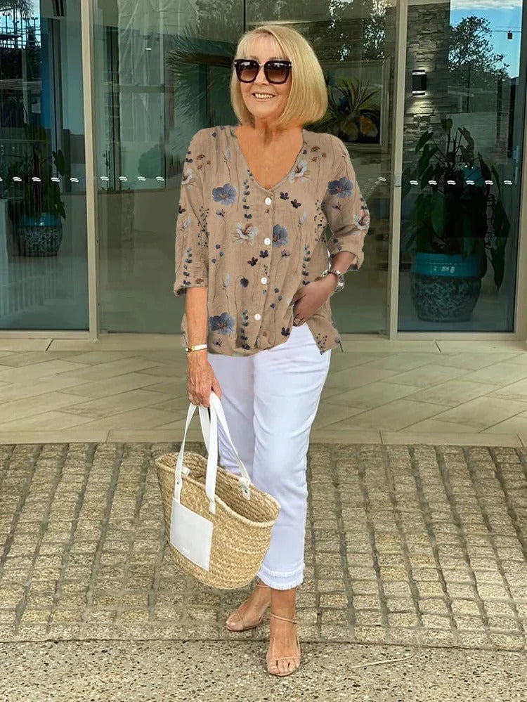 ANITA | ELEGANT FLORAL BLOUSE